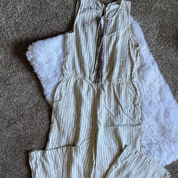Old Navy Linen Viscose Blend Pants Romper - Picture 1 of 9